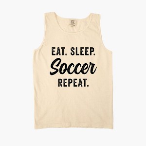 Simply Sage Market Women's Eat Sleep Soccer Repeat Racerback Tank - 1 of 2
