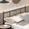 FurnitureR Metal Bed Frame with Headboard and Footboard – Heavy Duty Steel Slats, Under Foundation Storage, No Box Spring Needed, Full Size, Black - 3 of 4