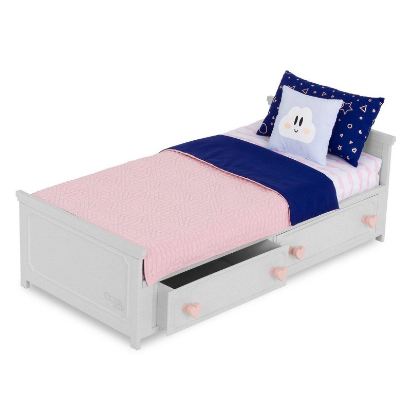 Our Generation Starry Slumbers Platform Bed Furniture Accessory Set for 18&#34; Dolls, 1 of 6