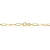 EVERLY JEWELRY | Yellow Plated Sterling Silver Fancy Paperclip Chain Bracelet, 7 inch - 2 of 4
