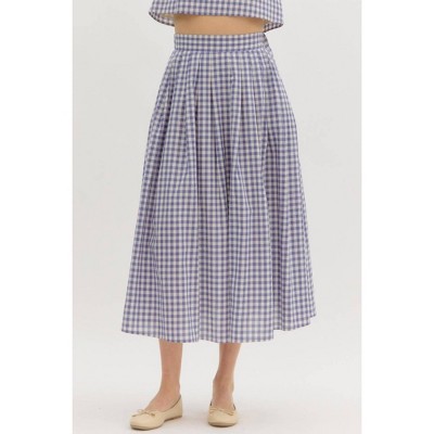 Women's Gingham Skirt - entro