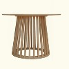 KIGFTSOD Round Coffee Table, Grille Molding, Suitable for Bedroom, Living Room, Balcony - 3 of 4