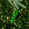 Northlight 8.5" Green Shiny Pickle Cluster Trio Glass Christmas Ornament - 2 of 4