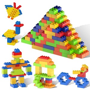 PICASSO-TILES 200 PC Large Construction Brick Building Blocks Set, STEM Toys for Kids 3+ - 1 of 4