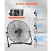 VEVOR Floor Fan, 3 Speeds High Velocity Heavy Duty 18 Inch Industrial Fan, 4000 CFM 360° Adjustable Tilt 19.69 ft/sec Airflow Large Metal Fan, Black - 4 of 4