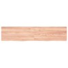 vidaXL - Light Brown Treated Solid Oak Wood Table Top, Versatile Use, Handcrafted with Live Edge - 3 of 4