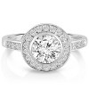 Guili Elegance Sterling Silver Ring, Clear Bezel-Set Cubic Zirconia, Timeless Style, Elegant Statement Jewelry, White/Gold, Sizes 6-8. - 2 of 4