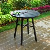 3pc Patio Conversation Set with Swivel Chairs & Side Table - Captiva Designs: Weather-Resistant Outdoor Ensemble - 2 of 4