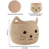 Aoibox Large Woven Cotton Rope Storage Basket Cute Cat Design Laundry Organizer for Towels Toys Clothes Gifts 15x14 - 2 of 4