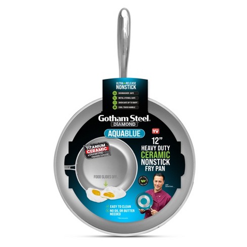 Gotham Steel Frying Pan, 9.5” Ceramic Nonstick Egg Pan for Cooking, Long  Lasting, Ultra Durable, Stay Cool Handle, Easy Cleanup, Dishwasher Safe,  100%