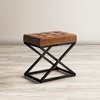 Jofran, Global Archive Distressed Genuine Leather Ottoman - Saddle - 3 of 4