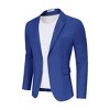 Men's Casual Blazers Two Button Lightweight Sport Coats for Men Regular Fit Linen Suit Jackets - 2 of 4