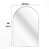 20x30 Inch Black Metal Framed Arched Bathrrom Mirror for Wall. - 3 of 4