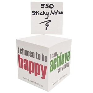 Inspired Minds Inspirational Sticky Notes Memo Cube, 2-3/4", 550 Sheets - 1 of 3