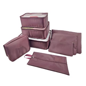 Unique Bargains Zipper Design Packing Cube Set 8 Pcs - 1 of 4