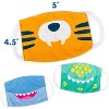 Educational Insights Kids’ Face Masks 3-Pack Dinosaur, Tiger, Shark Set - 3 of 4