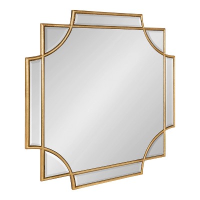 24" x 24" Minuette Scallop Wall Mirror Gold - Kate & Laurel All Things Decor