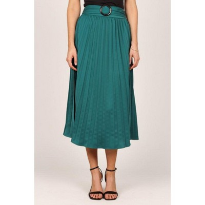 Jupe Droite En Laine Vert Chasseur Avec Franges - Taille 14 Femme Requirements