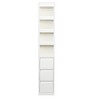 70.87 in. Tall Wood 4-Shelf Bookcase with 3 Drawers - 2 of 4