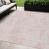 Blush And Pink Geometric Washable Indoor Outdoor Area Rug - 2 of 4