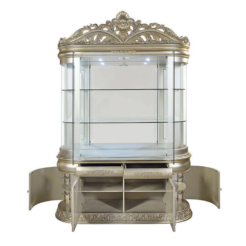77&#34; Sorina Decorative Storage Cabinet Antique Gold Finish - Acme Furniture, 5 of 8