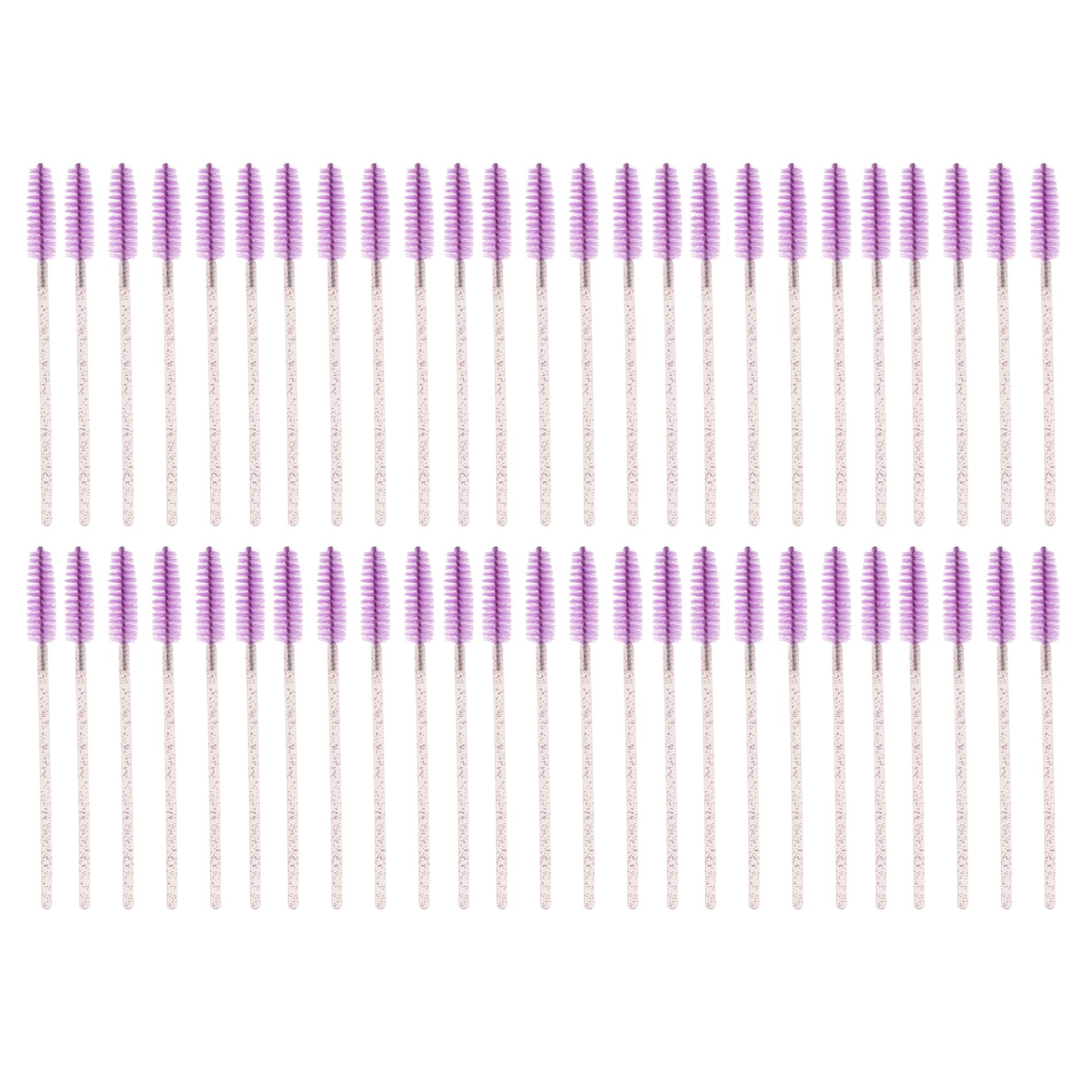 Unique Bargains Lightweight Eyebrow Brushes Purple 50 Pcs
