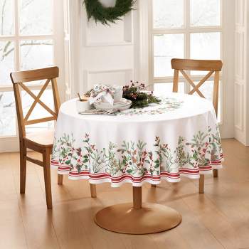 Winter Holiday Berry Tablecloth - Elrene Home Fashions