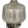 21" x 13" Linen Table Lamp with Faux Mercury Glass Finish Silver - Olivia & May: Modern Cylinder Shade, No Assembly Required - 4 of 4