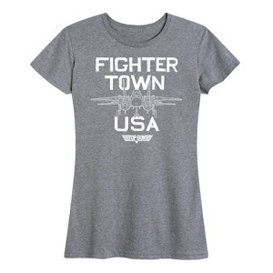 Women's - Top Gun - Property of Fighter Town Short Sleeve Graphic T-Shirt - 1 of 4