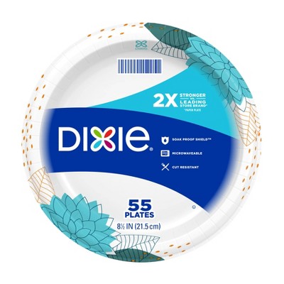 Dixie Everyday Dinner Paper Plates 8.5" - 55ct