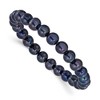 Chisel 8-9mm Black Round Freshwater Cultured Pearl 7" Stretch Bracelet - 2 of 4