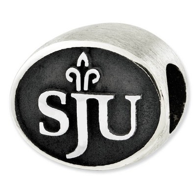 Black Bow Jewelry Sterling Silver & Enamel Saint Joseph's University Collegiate Bead