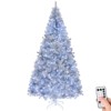 Angel Sar 7ft Pre-Lit Silver Christmas Tree with 450 LED Lights & Remote, Hinged Artificial Pine Tree with 1250 Branch Tips for Holiday Party, Silver - 4 of 4