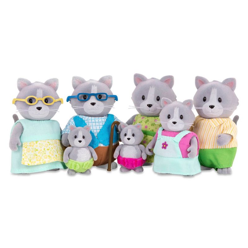 Li&#39;l Woodzeez Miniature Animal Figurine Set - Daintypaw Cat Family, 3 of 6