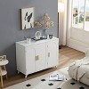 NicBex Accent Buffet Cabinet with Storage Modern Sideboard Cabinet Console Table with 3 Doors and Removable Shelves for Living Room - 4 of 4