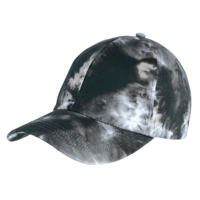 David & Young Women's Black Tie Dye Baseball Hat