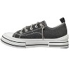 Very G Womens Aman Sparkle Lace Up Canvas Sneaker, Black - 3 of 4