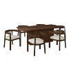 Christopher Knight Home Adriana Contemporary 7 Piece Rubberwood Upholstered Dining Set with Oversized Rectangular Table - 2 of 4