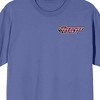 Powerpuff Girls Character Spiral & Shooting Stars Adult Periwinkle Crew Neck Short Sleeve T-shirt - 3 of 4