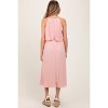PinkBlush Pink Pleated Woven Maternity Midi Dress - 4 of 4
