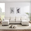 MYINDA 124'' Modern Velvet U-Shaped Sofa, 4-Seater Combo Sofa with Removable Legs for Living Room - 2 of 4