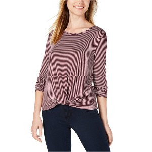 maison Jules Womens Twisted Hem Basic T-Shirt - 1 of 1