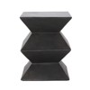 VisioGear Patio End Tables, 20 Inch Outdoor End Table, Geometric Pedestal Design Table for Balcony Porch Pool, Brown, 15.5"*15.5"*20" - 4 of 4