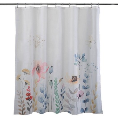 Jardin Fabric Shower Curtain - Moda At Home: Polyester, Botanical ...