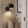 DORESshop 8.1 in. Indoor Sconce Wall Decor, Black Wall Mounted Lamps for Bedroom Living Room Hallway (2-Pack) - 2 of 4