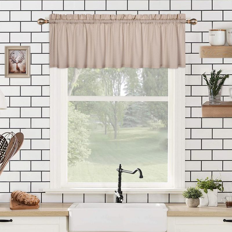 Embossed Soft Microfiber Short Kitchen Curtains Bathroom Window Curtains, 1 of 8