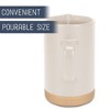 Nat & Jules Raw Bottom Matte Cream 40 ounce Ceramic Pitcher Jug - 4 of 4