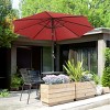 9 FT  Easy Crank Outdoor Patio Umbrella with Vented Canopy - For Deck, Balcony, Porch, Backyard, or Pool by Nature Spring - image 2 of 4