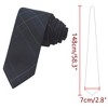 INSPIRE CHIC Plaid Woven Self-tied Striped Skinny Necktie 2.8" for College Graduation Campus 1 Pc - 2 of 4