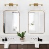 Dewdrop Industrial 3-Light Vanity Light in Brushed Brass Finish with Clear Glass Shades for Bathroom - 4 of 4